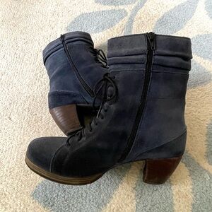 Wolky Dark Blue Lace Up Boots